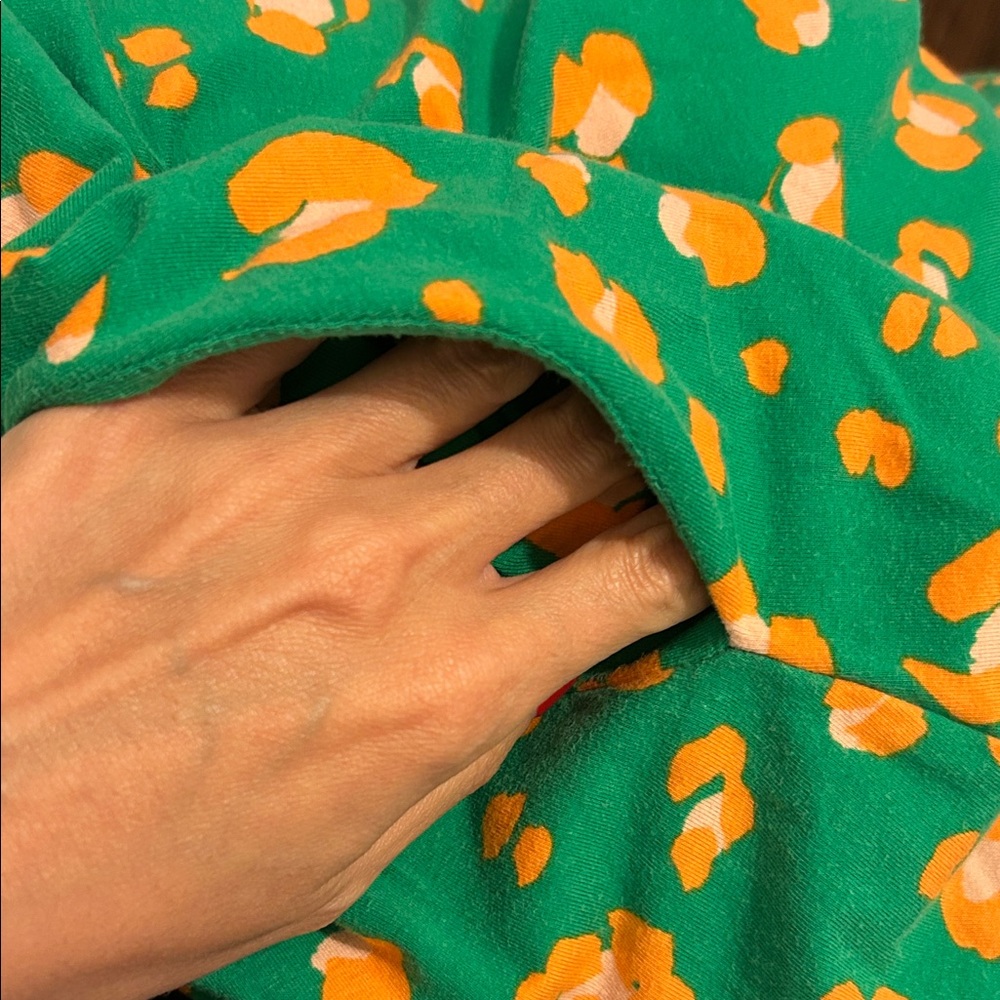 Tabitha Brown for Target Green & Orange Leopard Print Women’s Dress, Size Medium - Picture 6 of 6